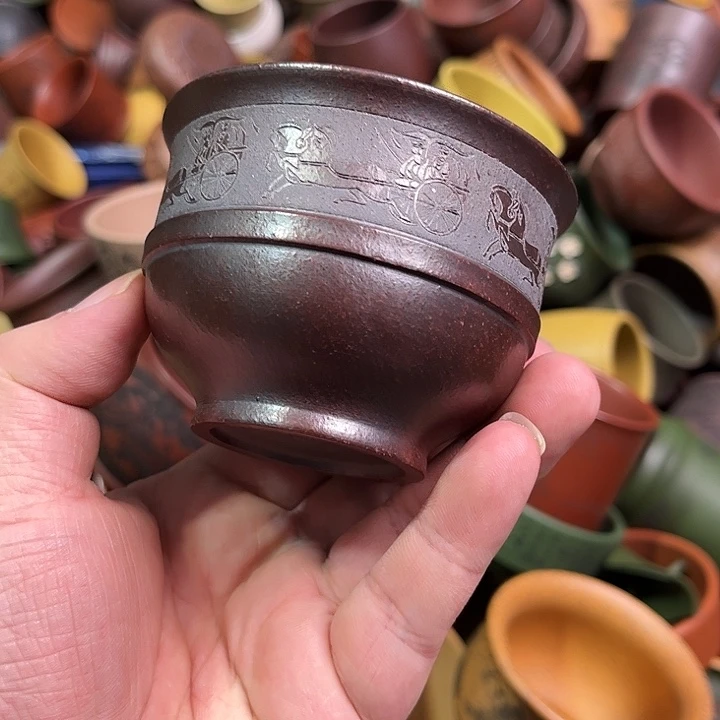 紫砂茶杯全手工紫砂主人杯