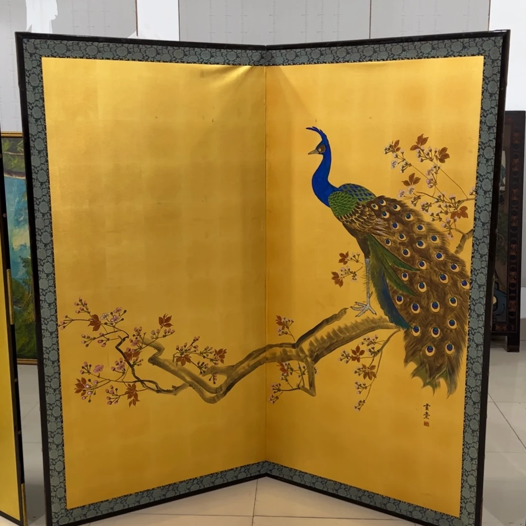 绘画屏风框画茶空间设计