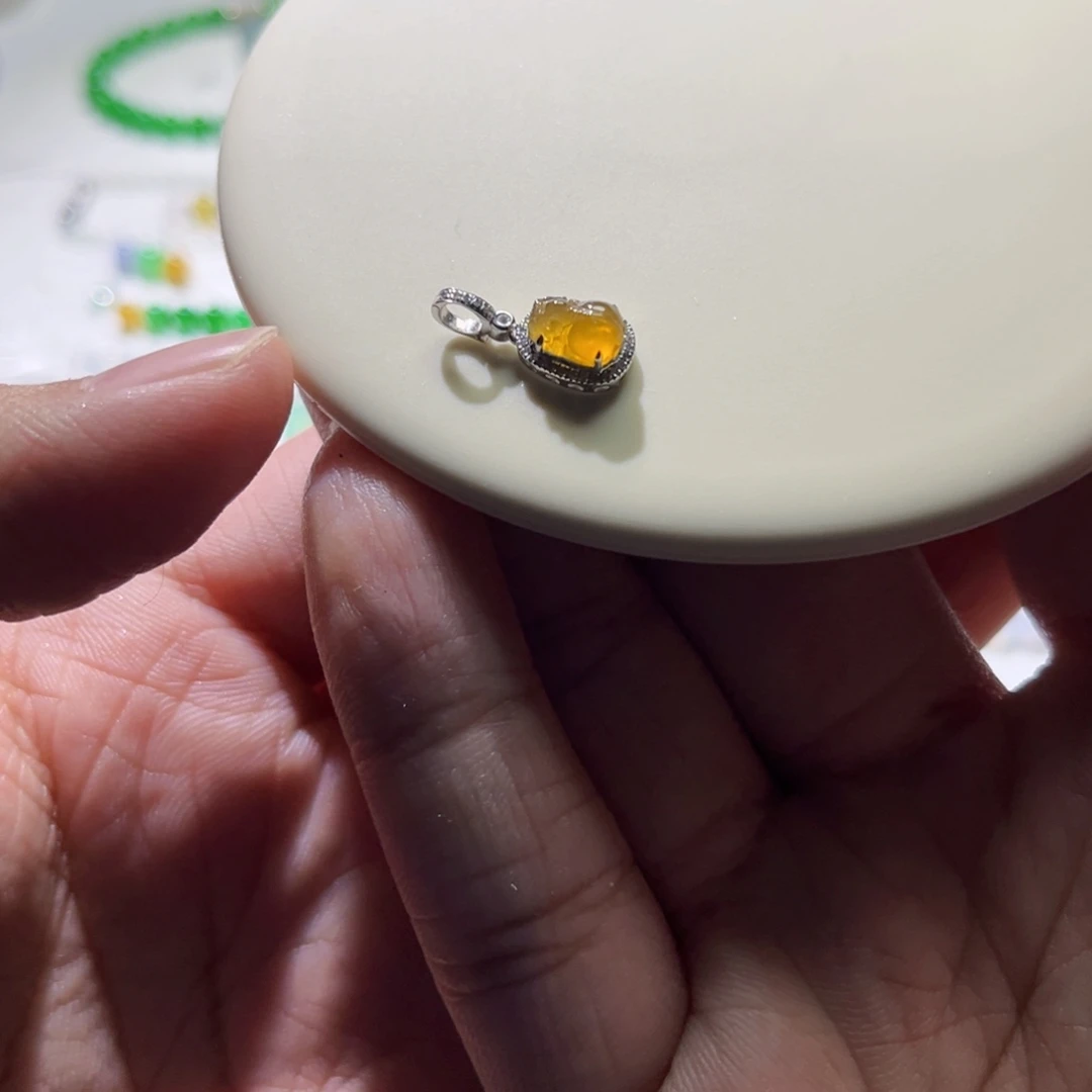 散珠翡翠18k提溜