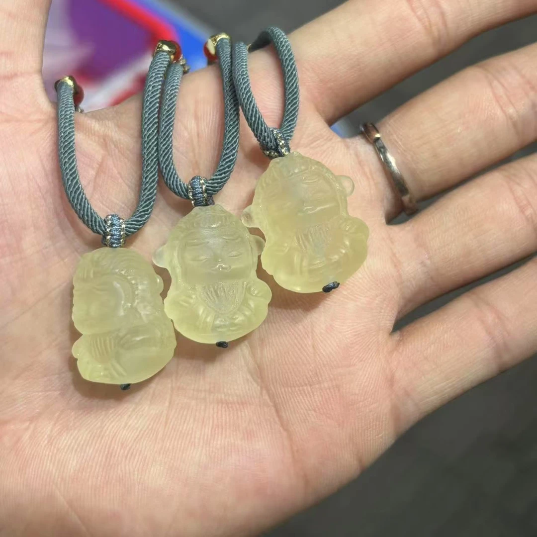 【书记甄选】天然黄水晶大圣吊坠 多样性发一件 BB379