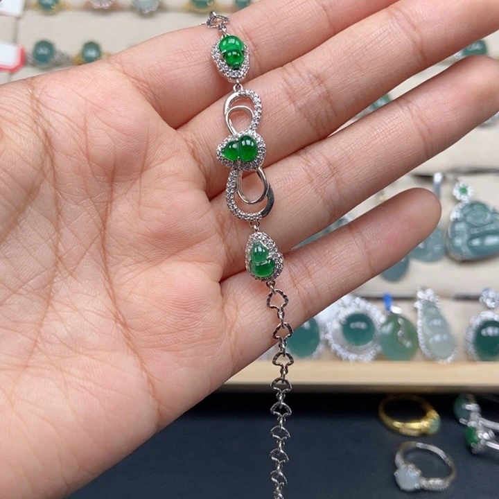 翡翠未镶嵌戒指手链