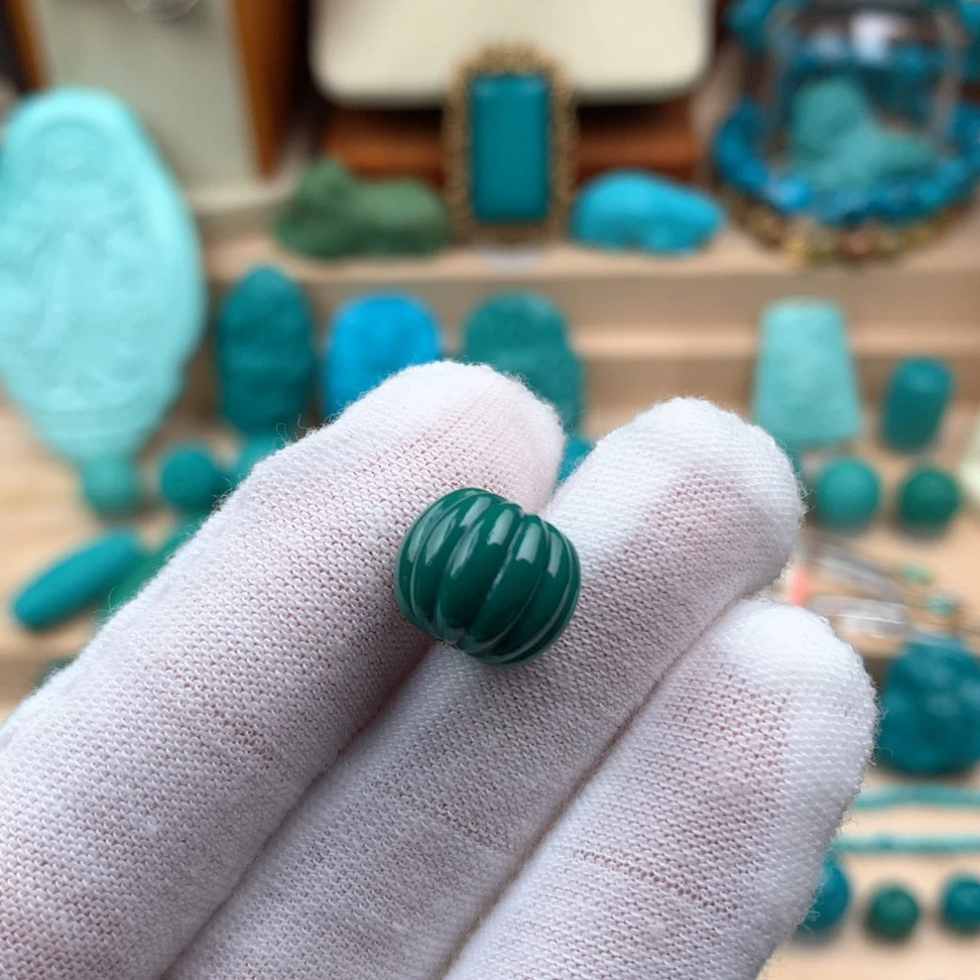 绿松石未镶嵌瓜珠卡12.2