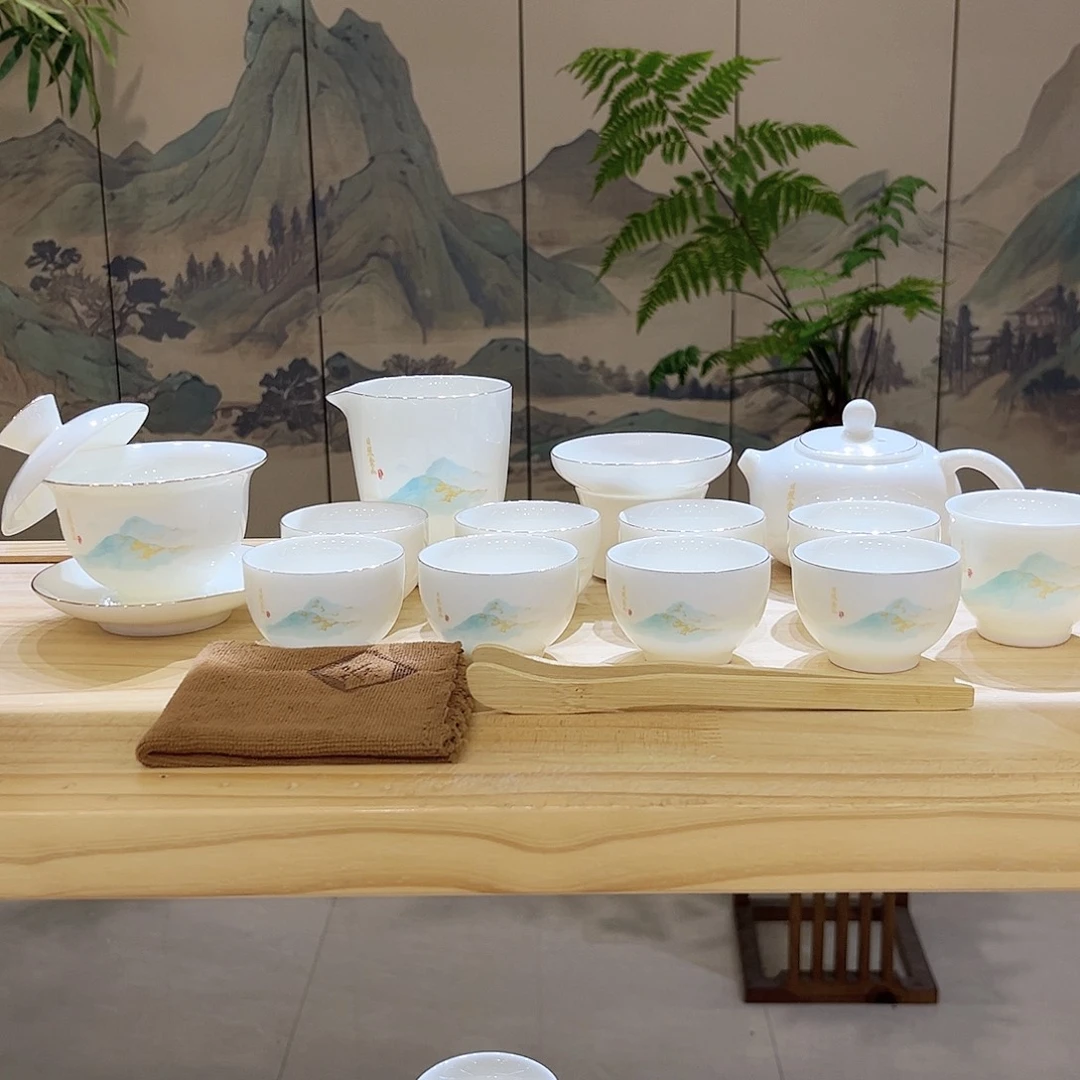 【都彩】日照金山羊脂玉瓷16头