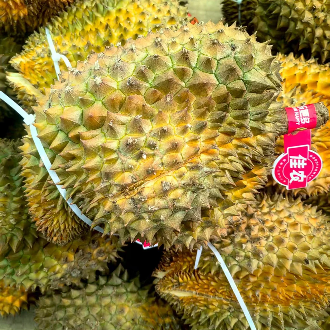 【小时达】金枕榴莲22.9一斤 新鲜榴莲2-10斤 4-5房肉核小肉厚 同城配送默认扒壳金枕