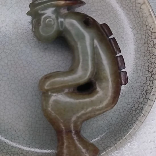 摆件开片瓷器瓷片摆件瓷器