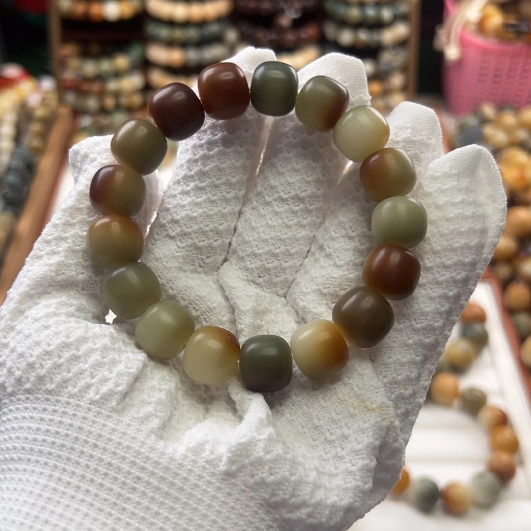 菩提根/象牙果手串卡14桶珠干磨微瑕