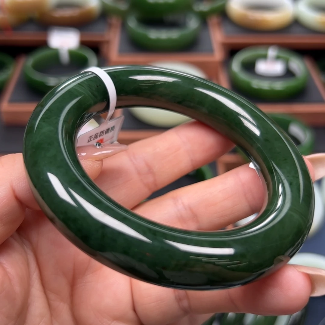 未镶嵌手镯和田玉（碧玉）5960圈口