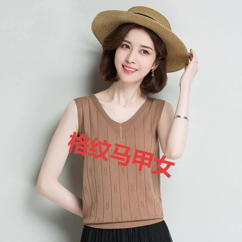 9221 秋冬新款欧货时尚洋气V领马甲毛线背心外穿马甲女