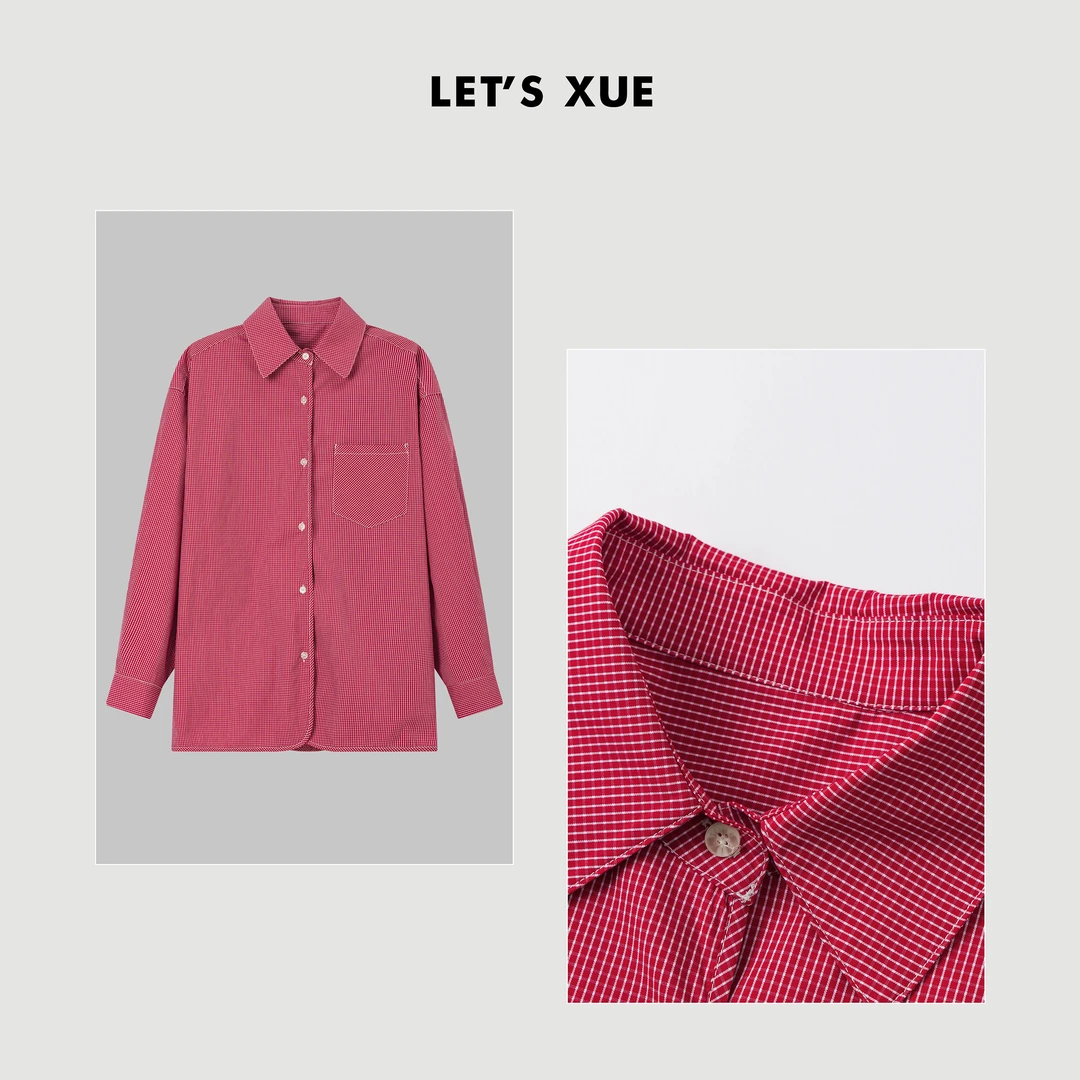 XUE【海风玫瑰】2025早春新款 休闲挺阔翻领衬衫女