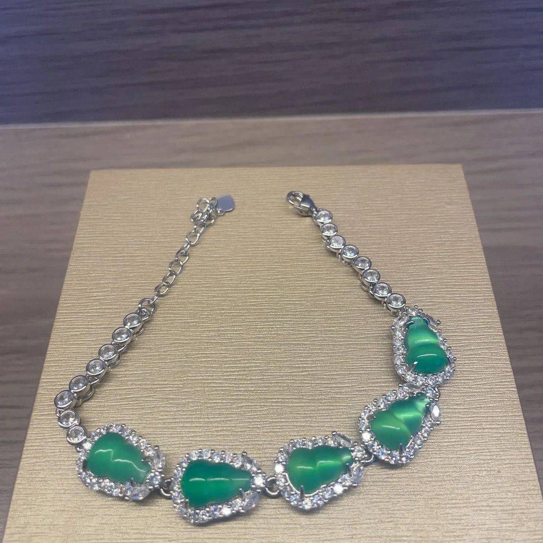 缅料豪镶葫芦手链