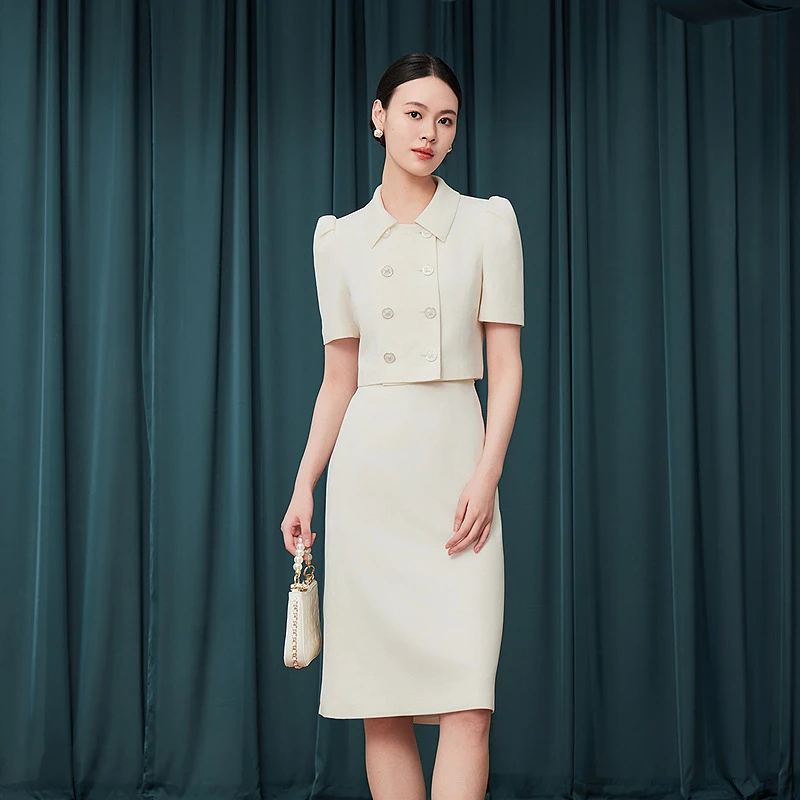【晨粉专享价】优雅知性职场干练半身裙2025新款半裙-MOGC03WSK202