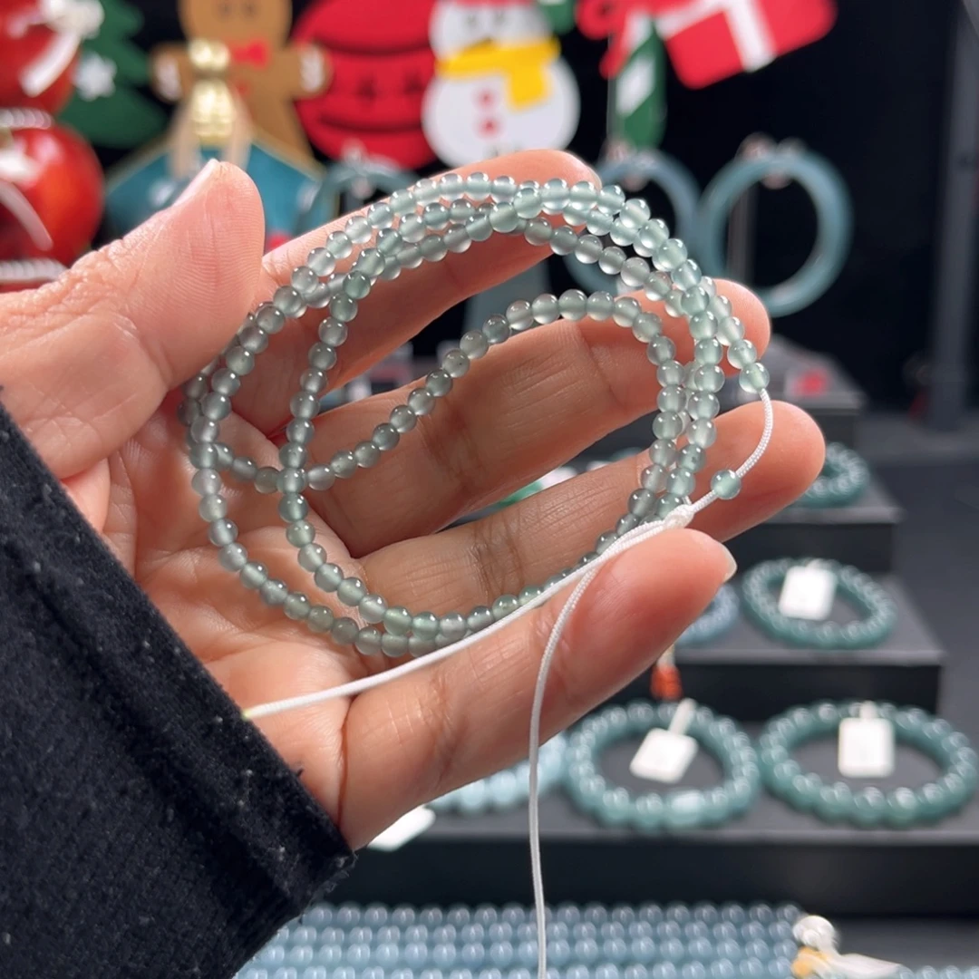 小***歪翡翠未镶嵌手镯天然a货翡翠多圈4/158