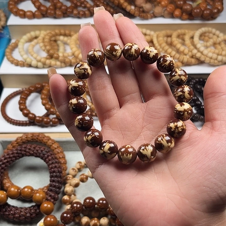 紫金鼠手串花皮火焰纹紫金鼠熊猫