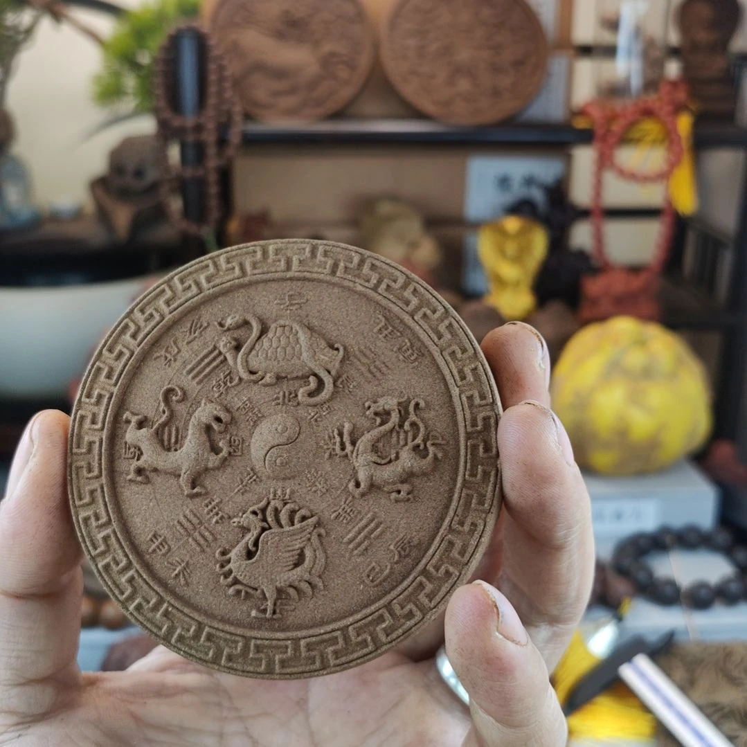 泥塑五季养生香四方神兽牌子福利价