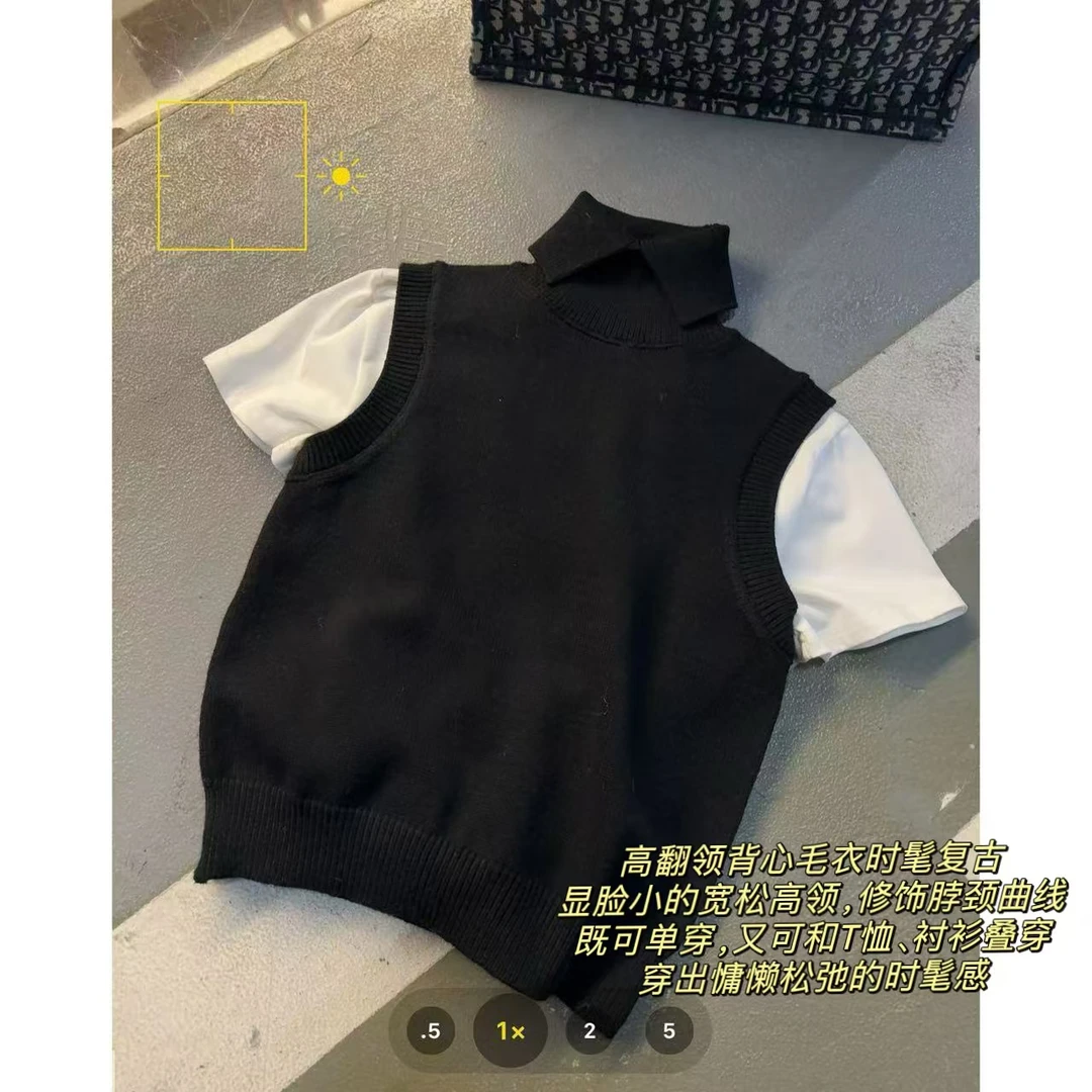 徐秋阳  高领马甲  百搭时尚休闲设计感显瘦显白毛衣马甲YM230