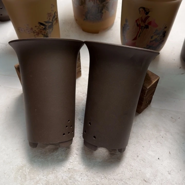 紫砂花盆宜兴紫口14