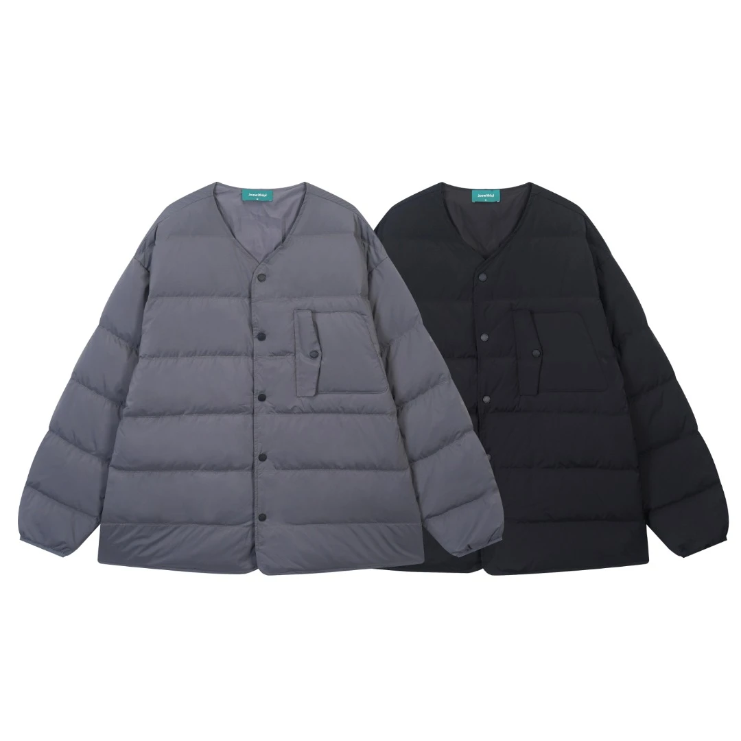 无领休闲宽松时尚羽绒外套 9680