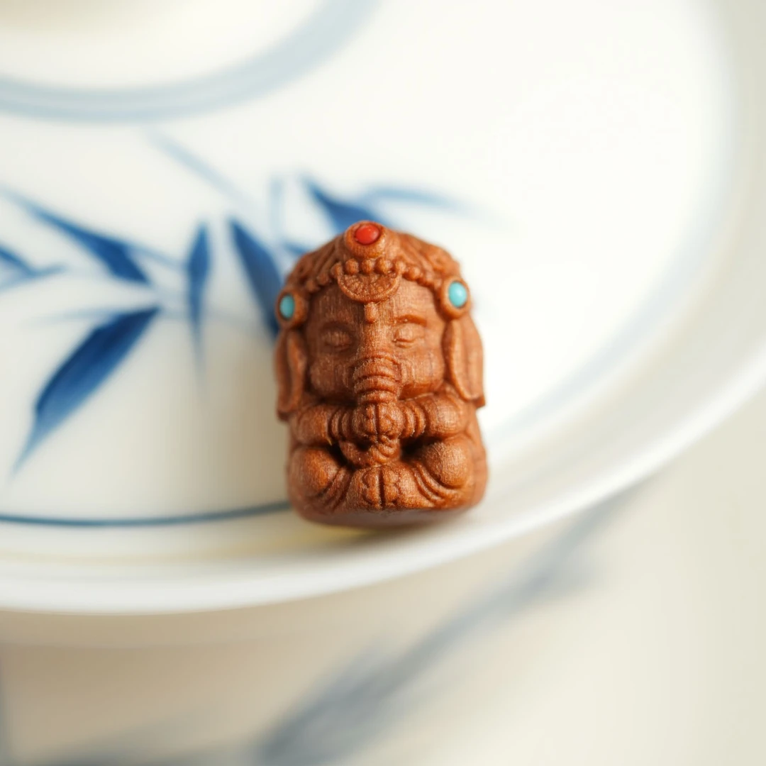 【见桃花珠宝】多样性发其一+檀木淡香象宝雕刻手串DIY文玩配件