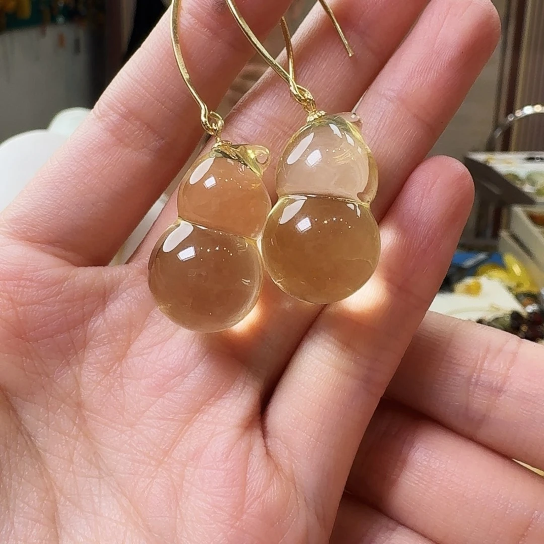 琥珀未镶嵌颈饰耳坠