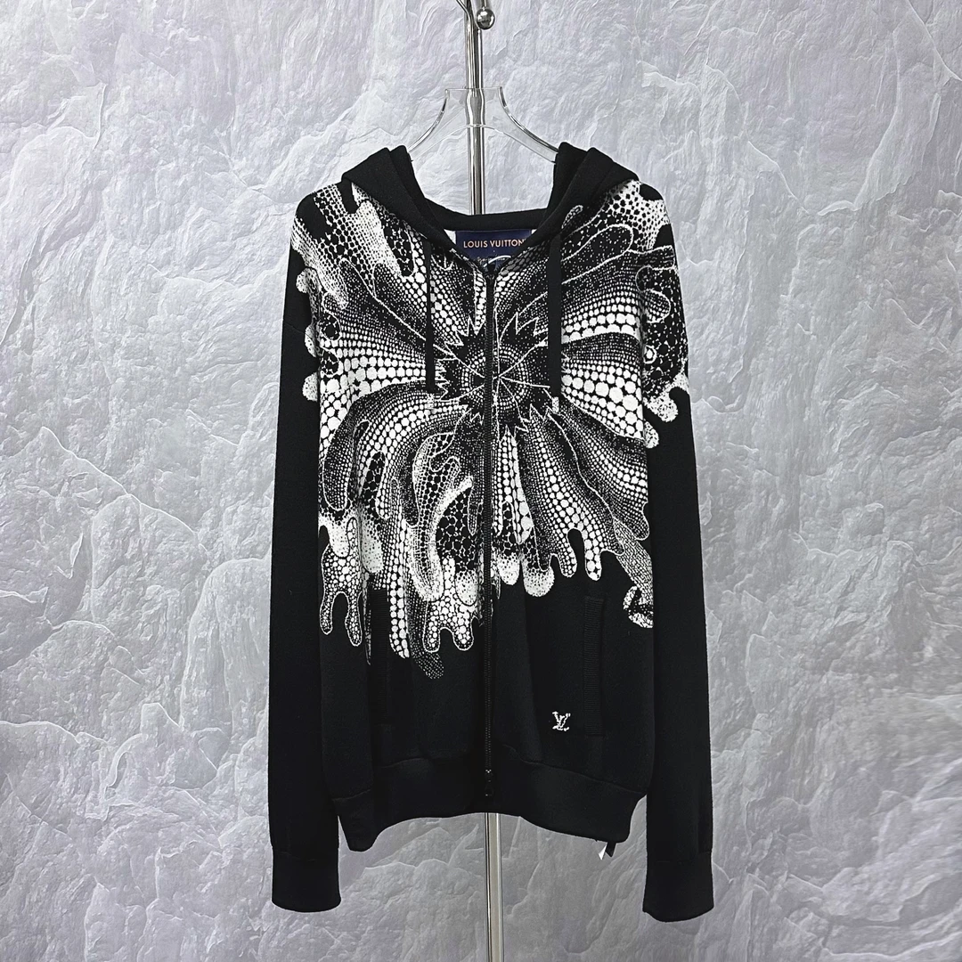 未使用 LouisVuitton/路易威登 草间弥生连帽外套 4L码 D13117