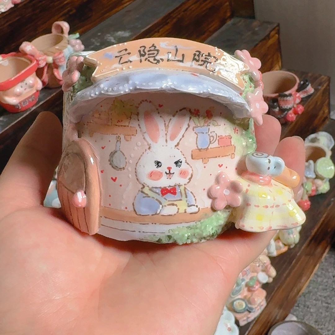 老梧家的手工陶瓷多肉花盆