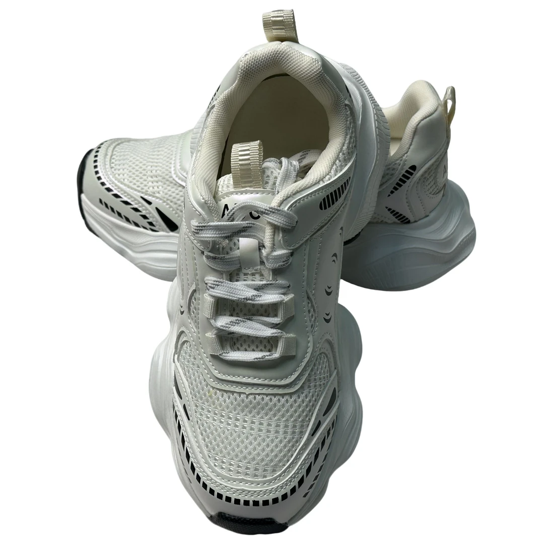 2低帮老爹鞋时尚鞋子步鞋系带跑鞋网面厚底真皮网面老爹鞋女款