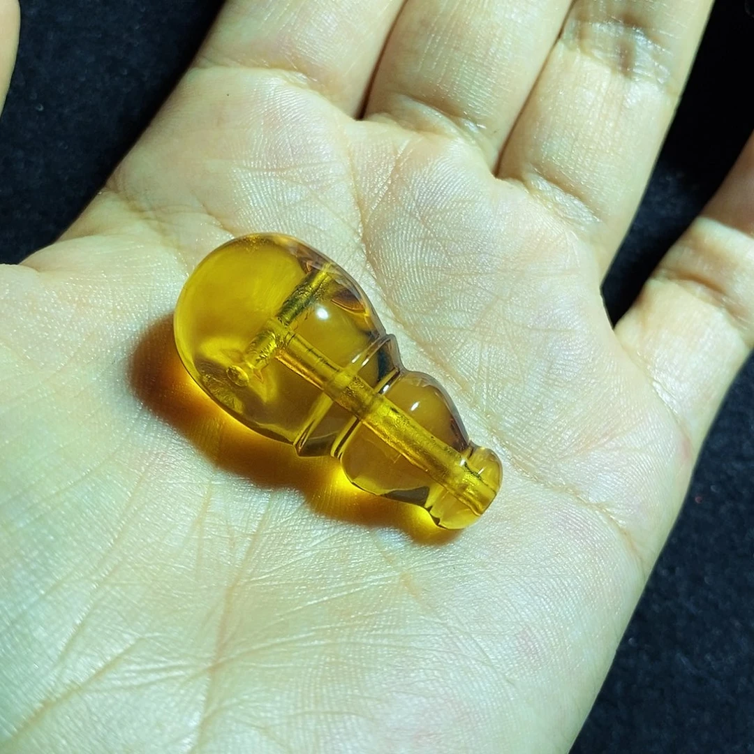 蓝珀裸石未镶嵌蓝珀三通卡15净水