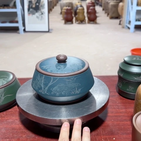 夏***风紫砂茶叶罐。。。。。。