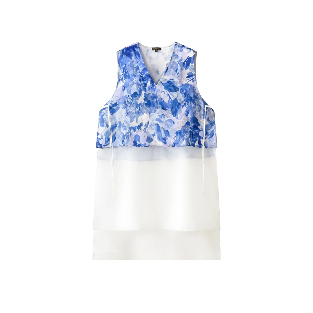 朱总原创设计XZS033X青花瓷无袖上衣