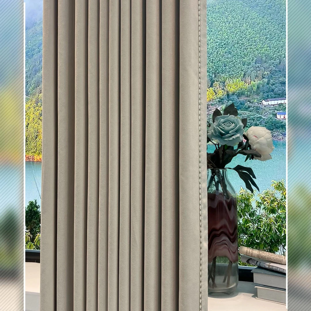 高遮光雪尼尔窗帘现代简约