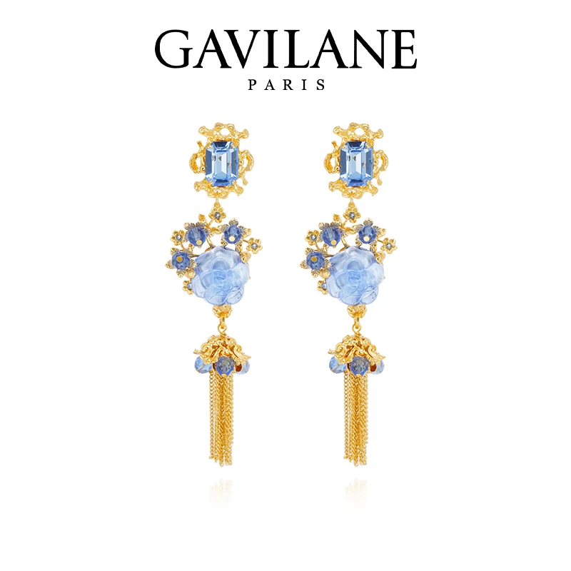 铜合金耳饰 AZLOOK 耳环【法国进口】GAVILANE 花神的凯旋耳环