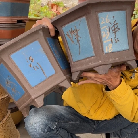 花盆紫砂特价包邮送盒子