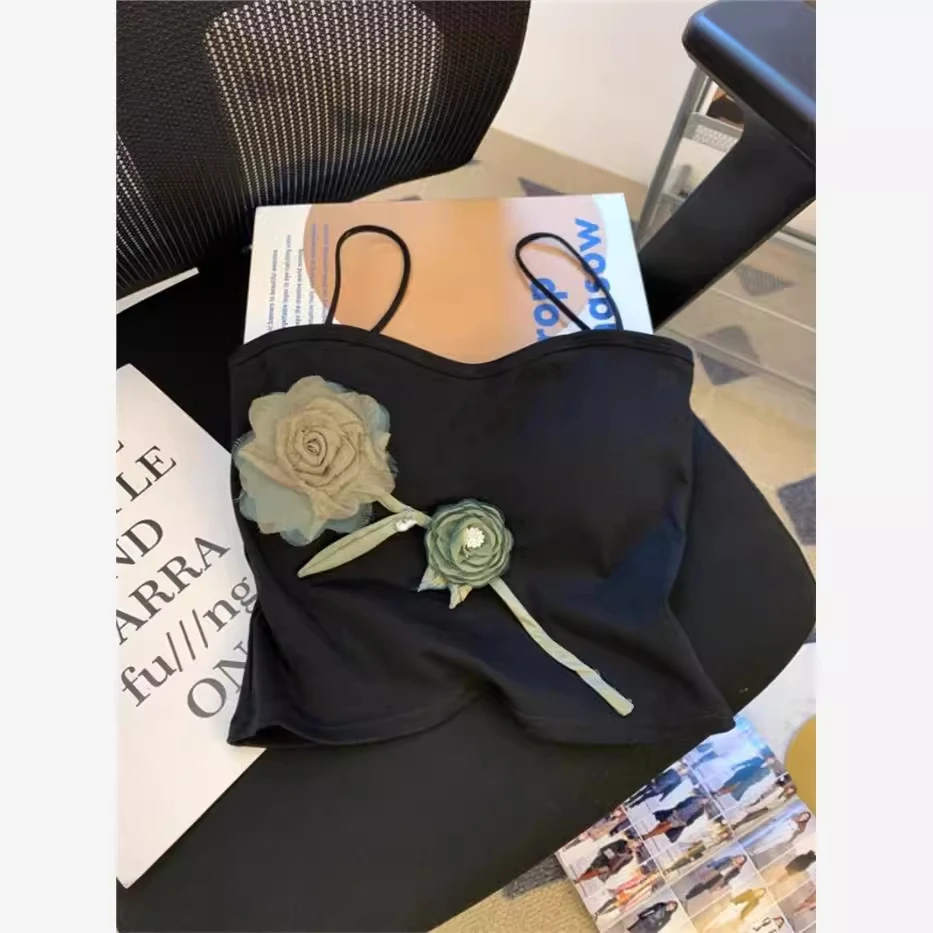 （浠儿姐姐）纯欲气质短款百搭内搭背心吊带女夏新款设计感修身显瘦