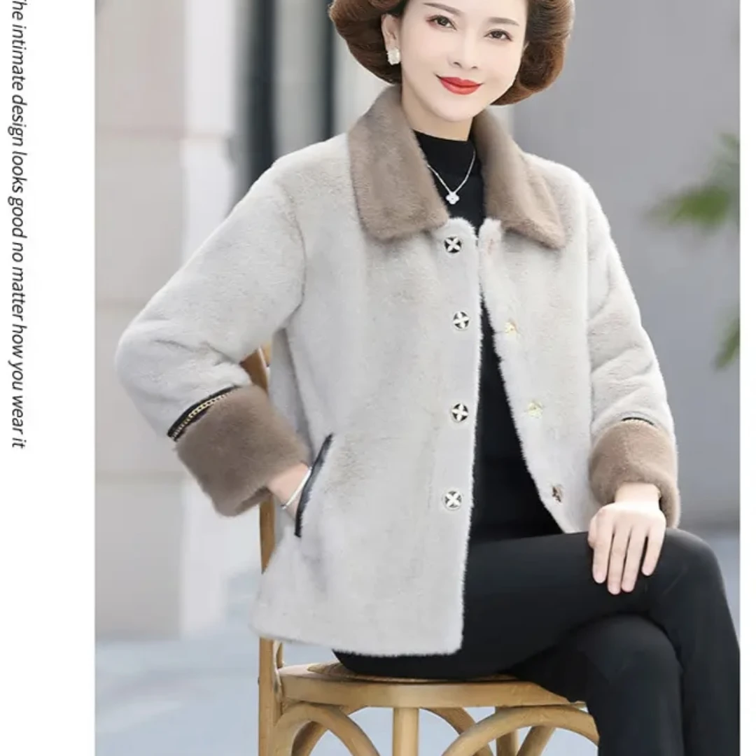 8655-气质妈妈装外套时尚减龄宽松百搭高贵妈妈装外套B2-1-1