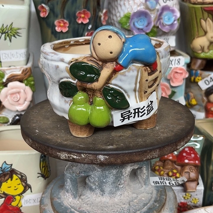 花盆紫砂粗陶材质多肉花盆