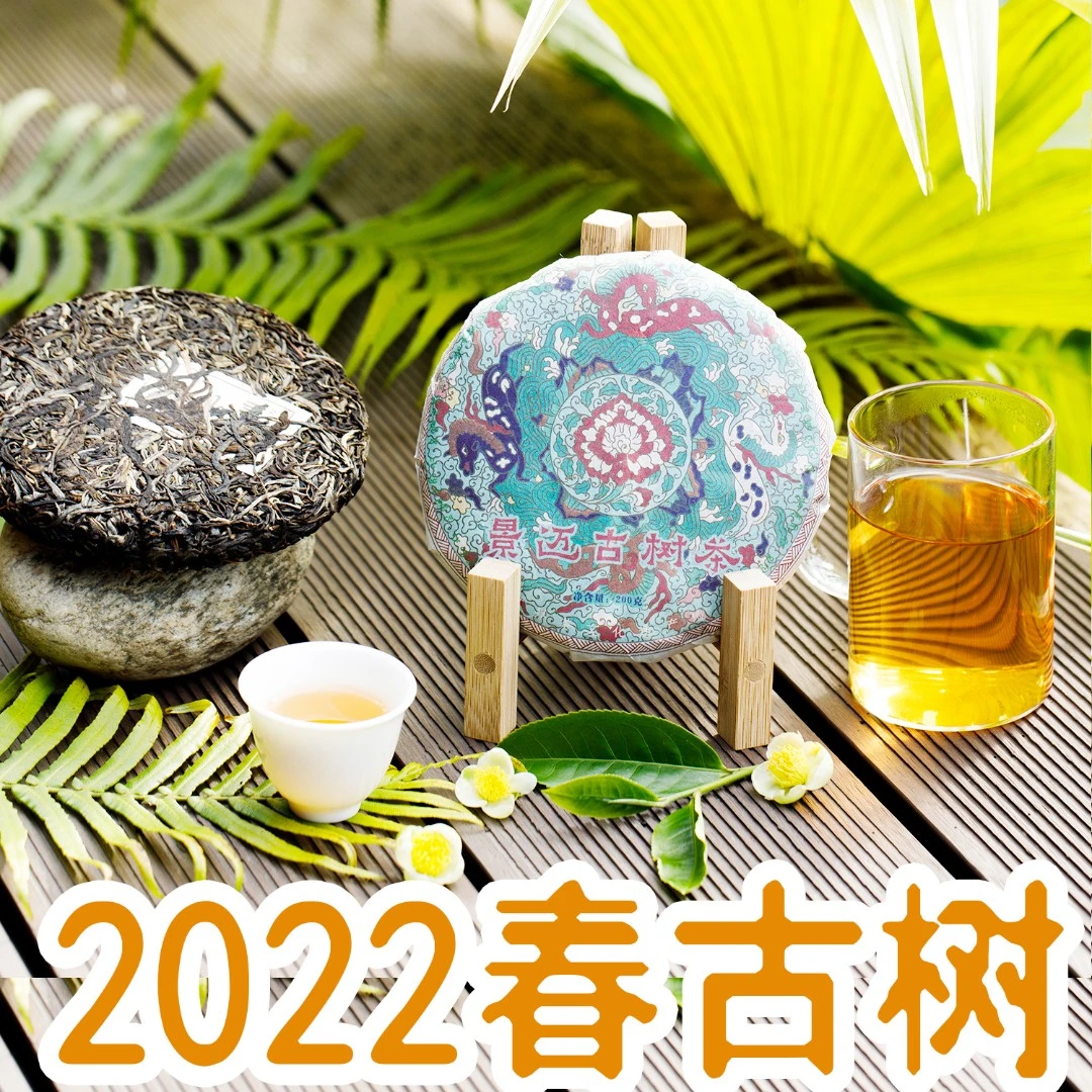[古树生茶]2022头春普洱手工石磨200克景迈山古树茶古茶林普洱茶