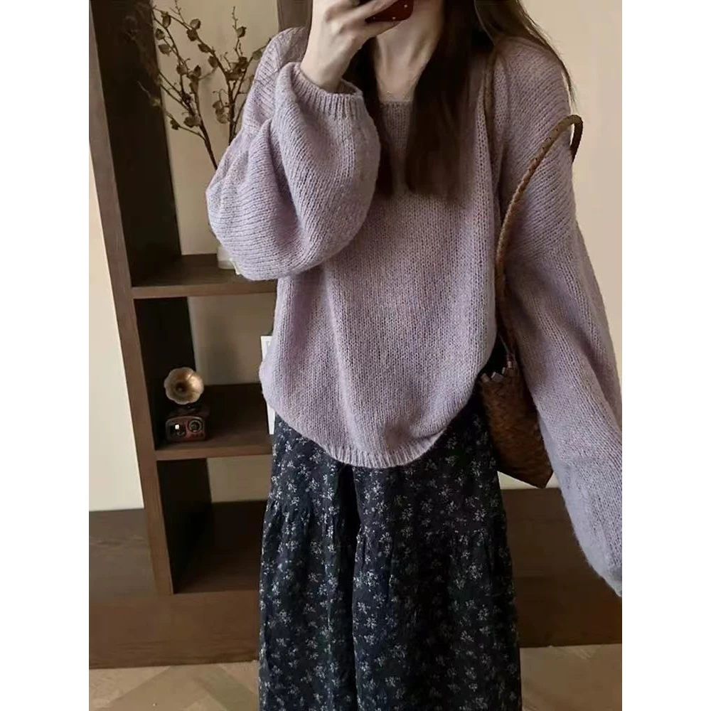 0479 春秋2025新款初冬穿搭高级感宽松针织衫8205