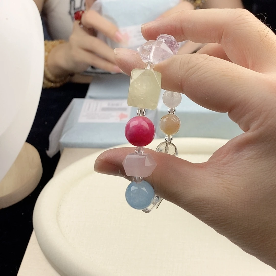 手链水晶银S925镀金镶嵌