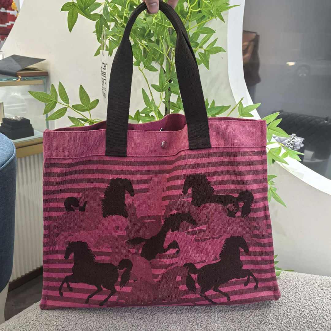 95新 Hermes/爱马仕  购物袋子母袋大号手提女包 12762198二奢