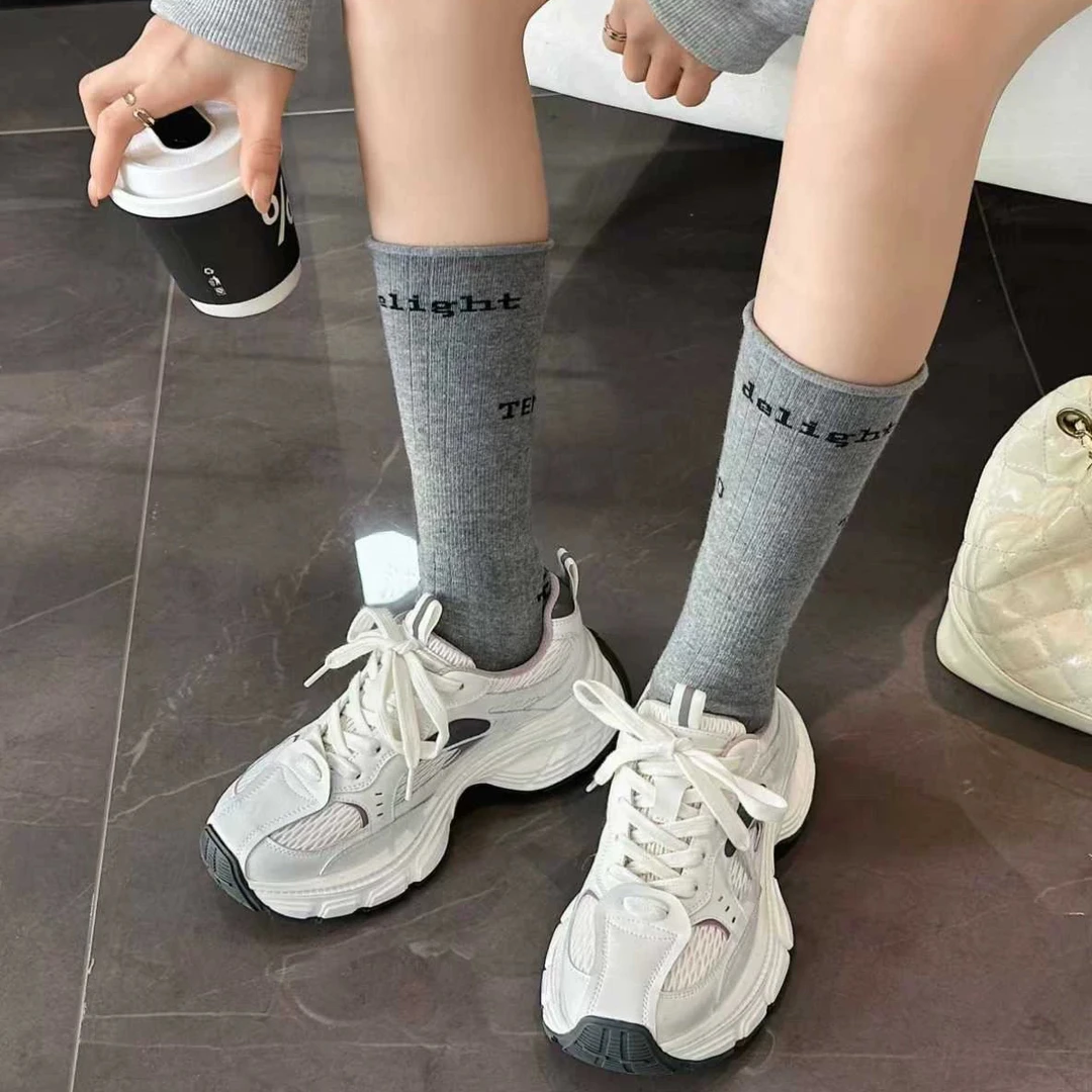 152真皮老爹鞋女25春季新款赵露思同款超火做旧脏脏休闲运动鞋