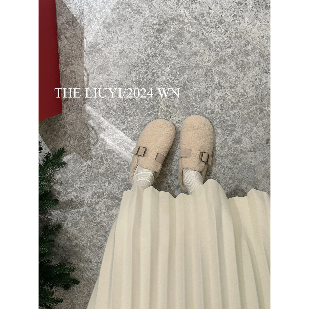 【LIUYI】冬季毛毛勃肯半拖鞋6852