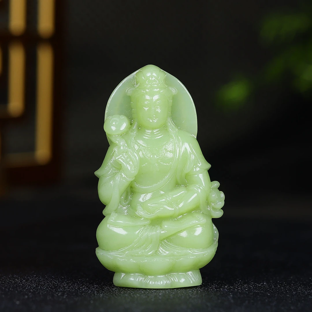 1227141和田玉黄玉观音