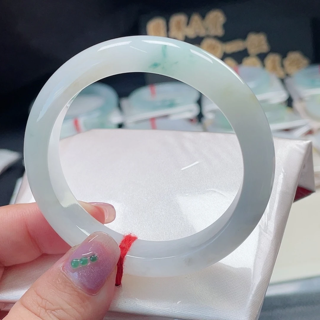 未镶嵌手镯翡翠缅甸翡翠手镯53圈