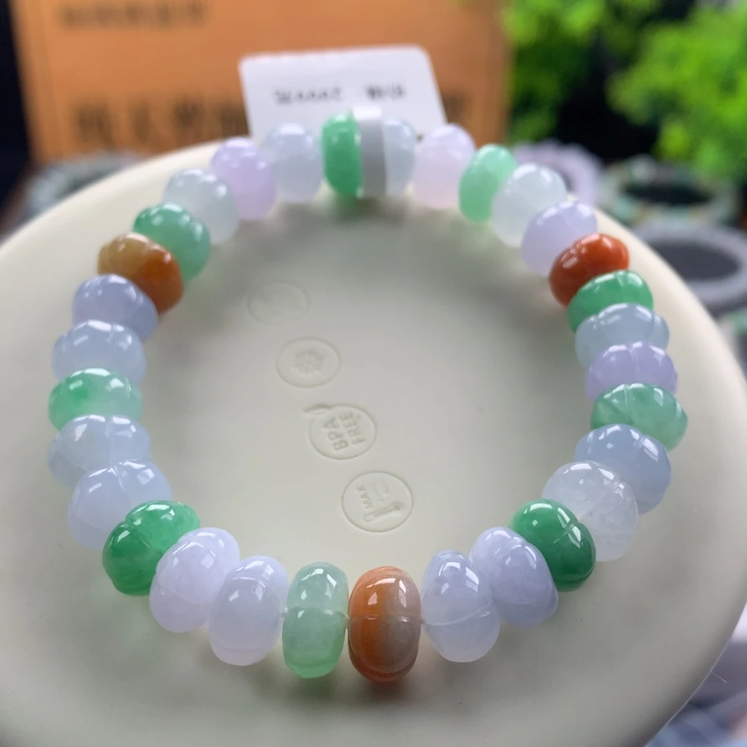 翡翠未镶嵌手链102卡9.5
