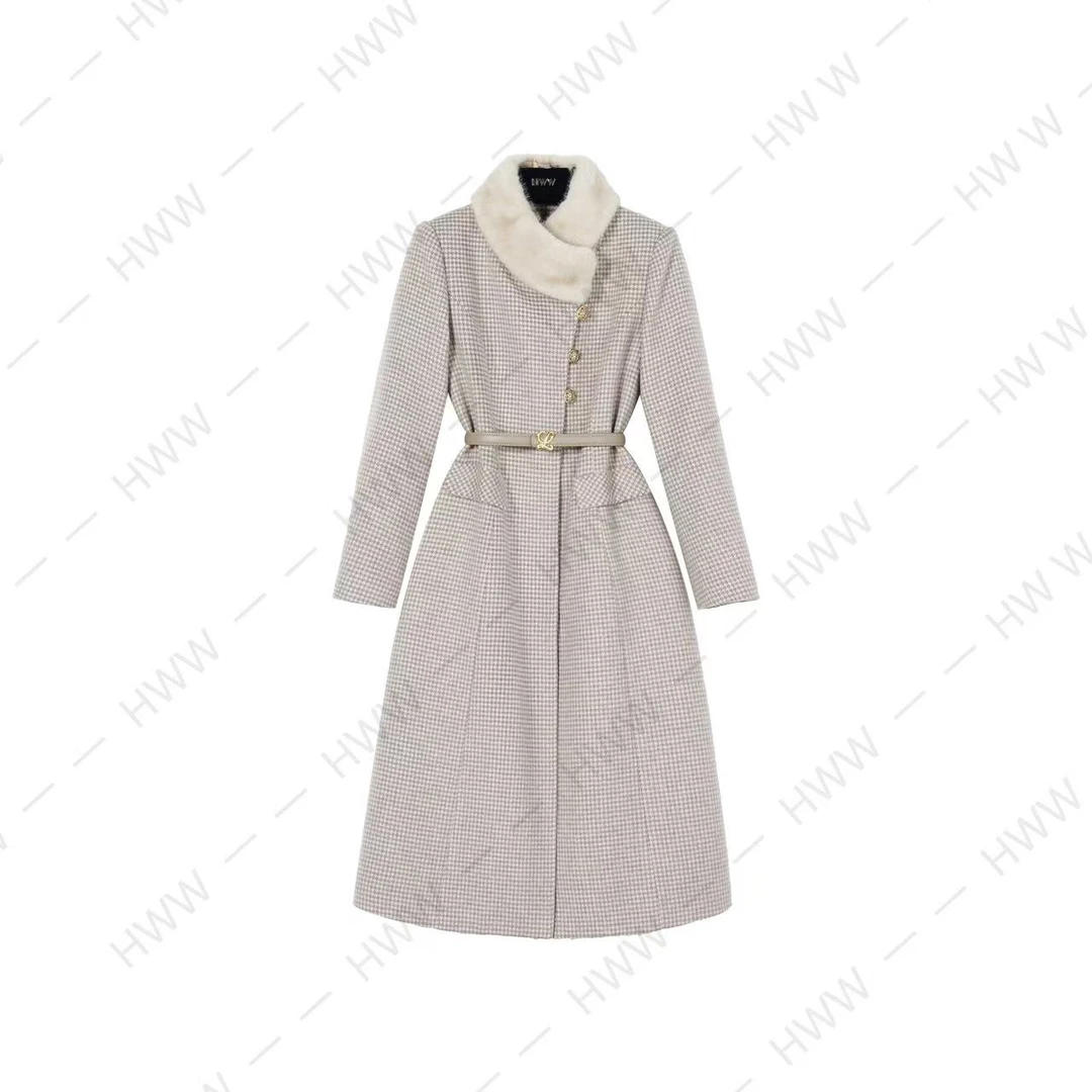 【现货现发】90白鹅绒毛领可拆卸气质轻奢收腰鹅绒服DHZZR408295