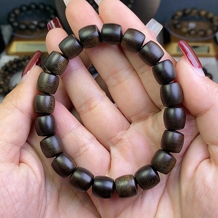 沉香手串俊*越南芽庄白棋楠玉化沉水