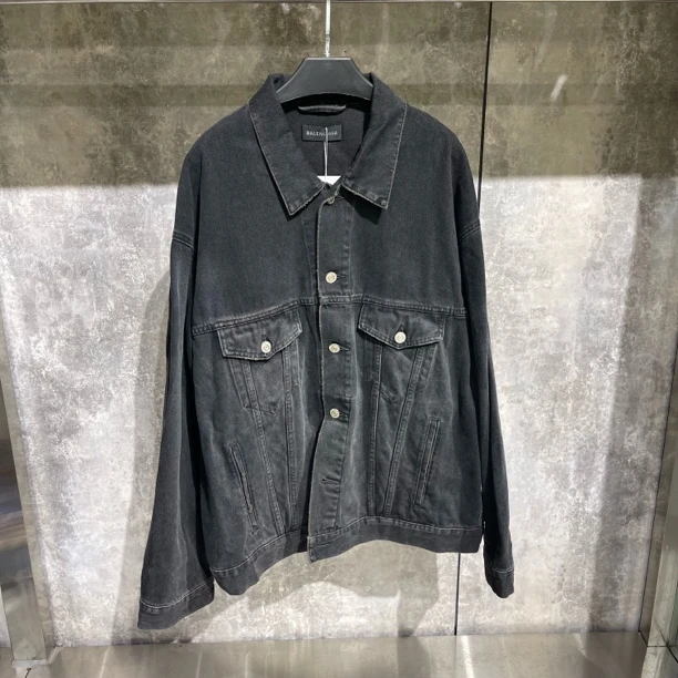 99新 Balenciaga/巴黎世家 夜光双b水洗牛仔外套/s码/99新/