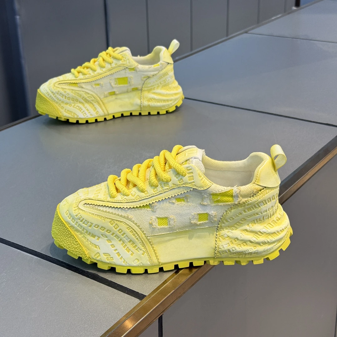 2025夏季新款厚底老爹鞋潮流网面透气增高时尚简约百搭男士潮鞋