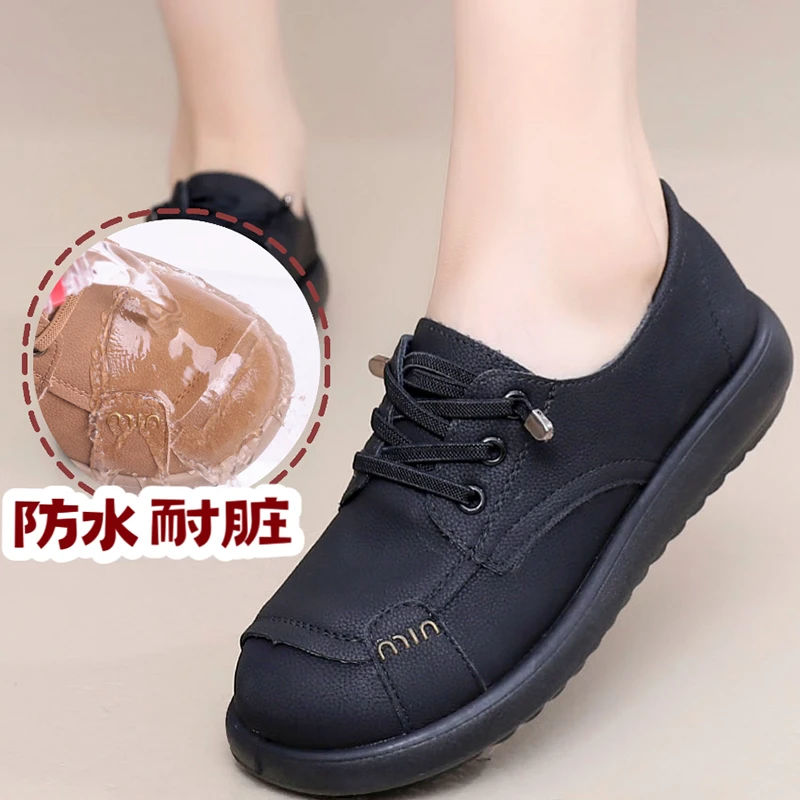 温集春秋季新款勃肯鞋妈妈鞋软底防滑平底博肯鞋复古百搭时尚单鞋