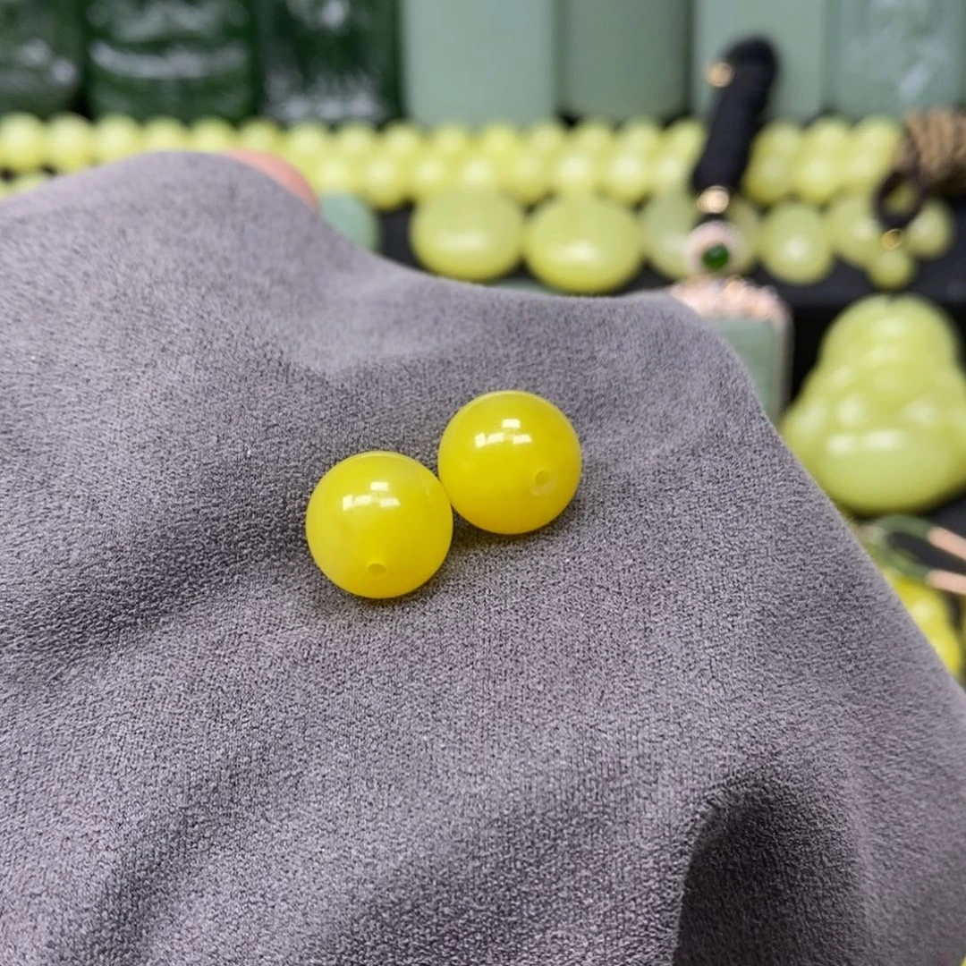 和田玉（黄玉）颈饰未镶嵌双****文